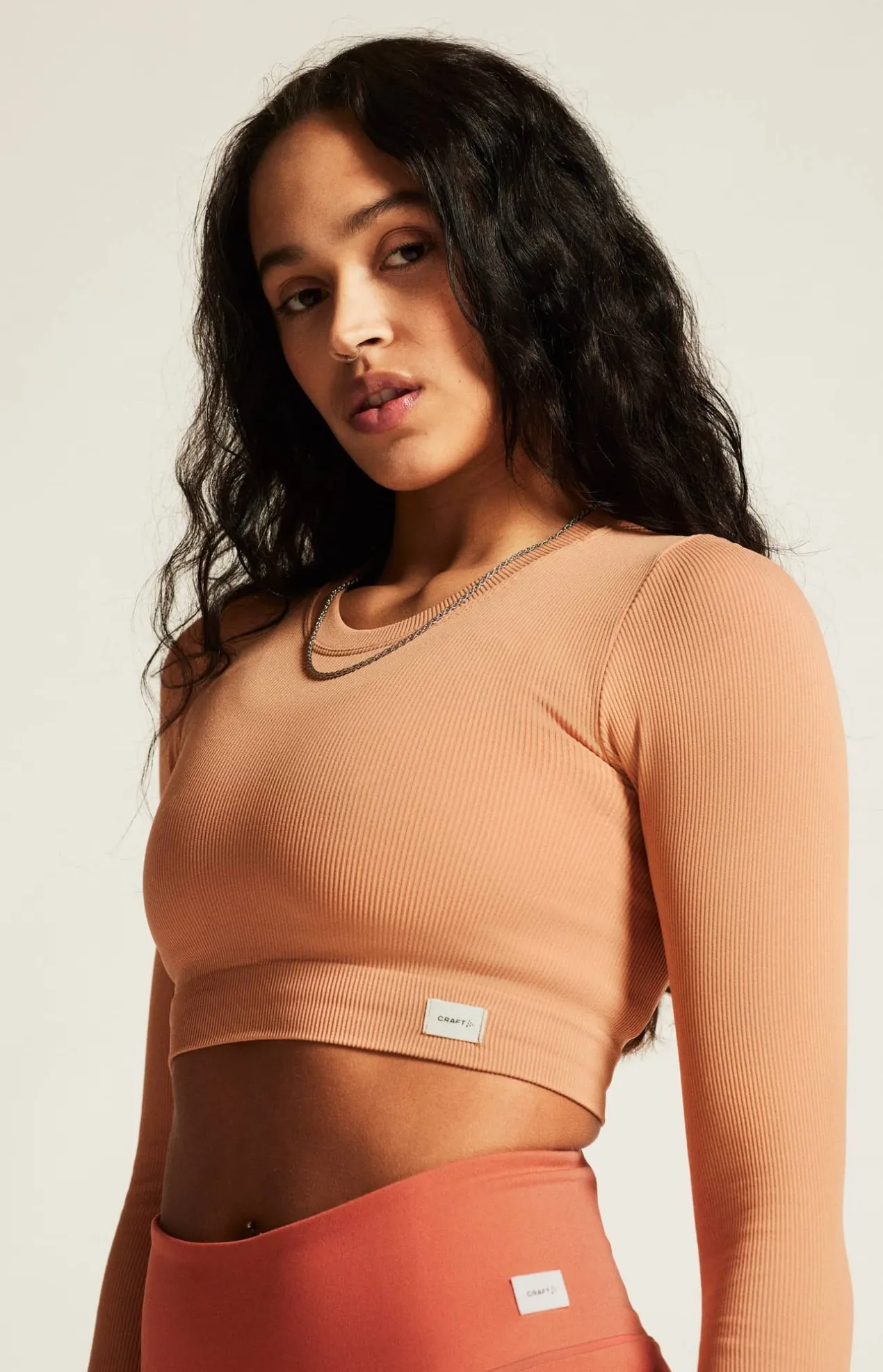 Collective Rib Cropped Ls Top W*Craft Sportswear Outlet