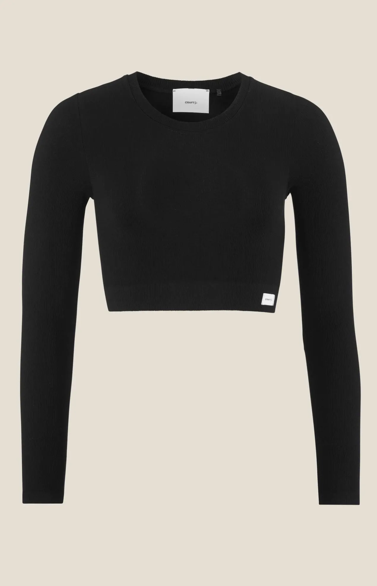 Collective Rib Cropped Ls Top W*Craft Sportswear New