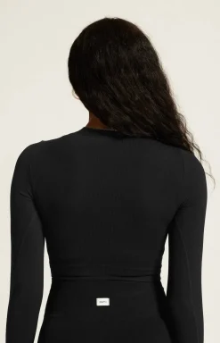 Collective Rib Cropped Ls Top W*Craft Sportswear New