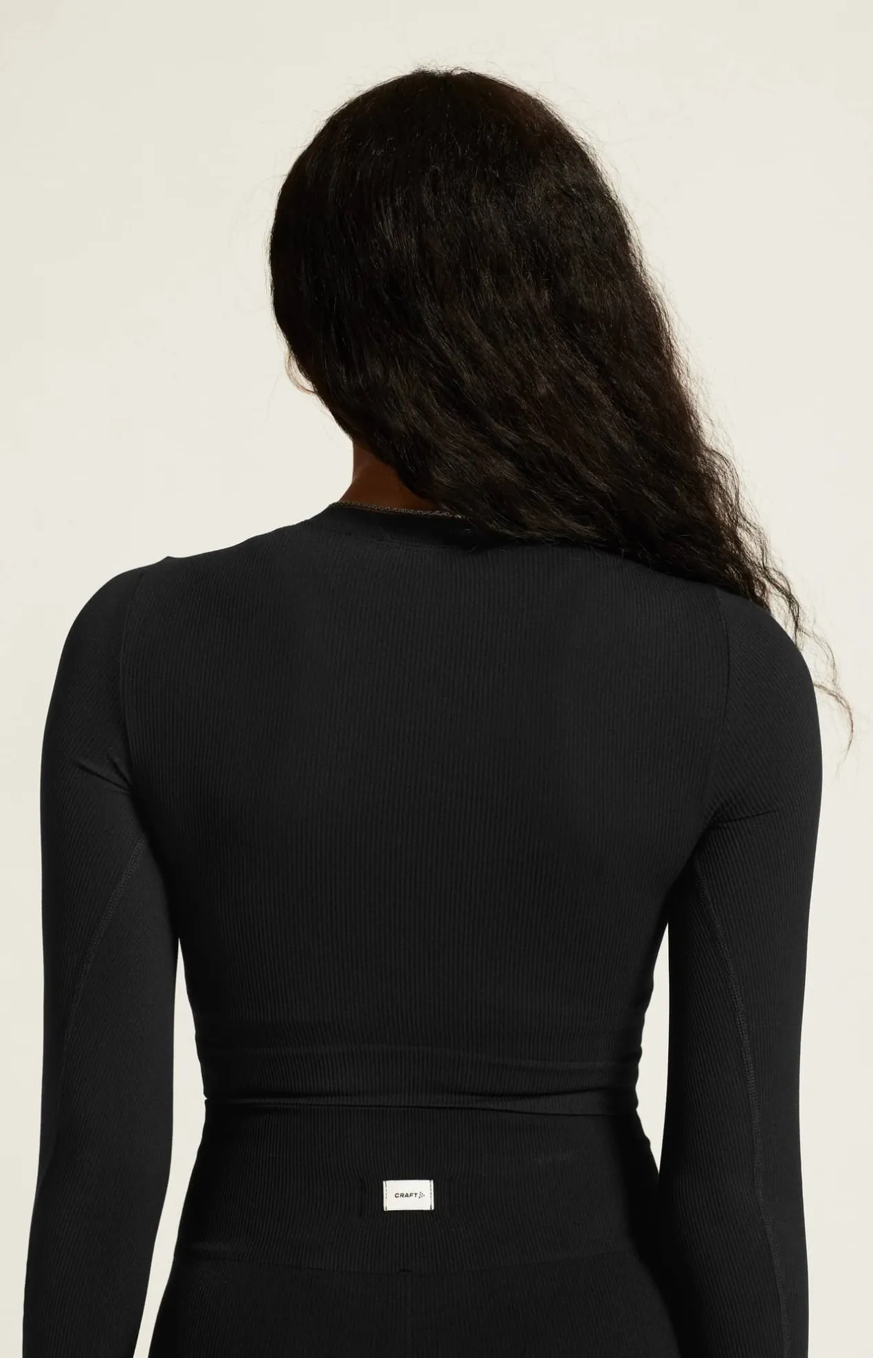 Collective Rib Cropped Ls Top W*Craft Sportswear New