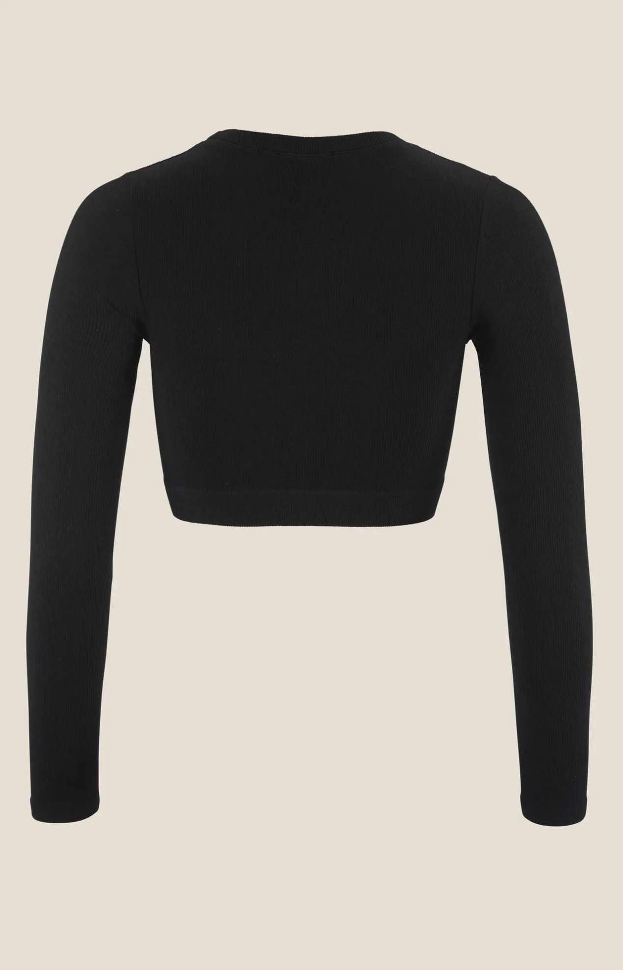 Collective Rib Cropped Ls Top W*Craft Sportswear New