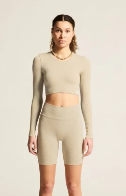 Collective Rib Cropped Ls Top W*Craft Sportswear Clearance